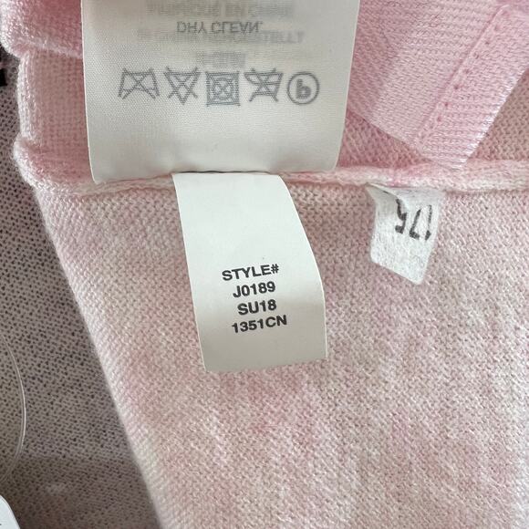 NWT J. Crew Bow-Front Cardigan Sweater in Light Baby Pink Merino Wool J0189 XS - Picture 11 of 13